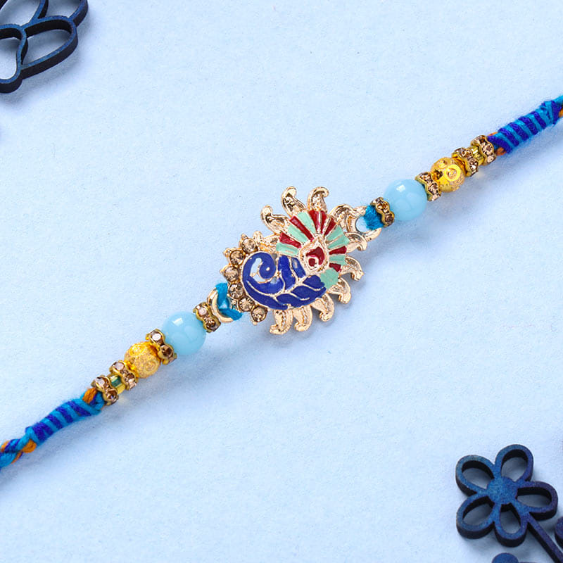 Enchanting Blue Designer Rakhi