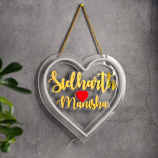 Enchanting Couple Neon Heart