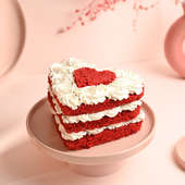 Enchanting Heart Shaped Red Velvet Cake