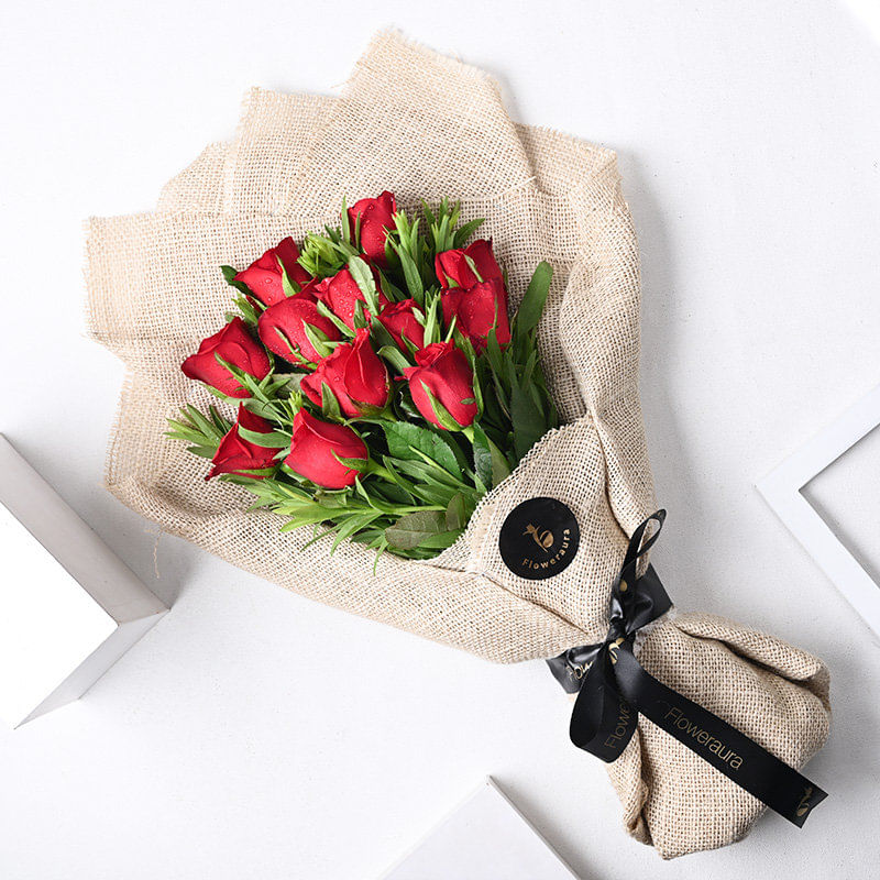 Enchanting Jute Wrapped Roses