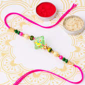 Enchanting Pearl Beads Rakhi - Single rakhi set