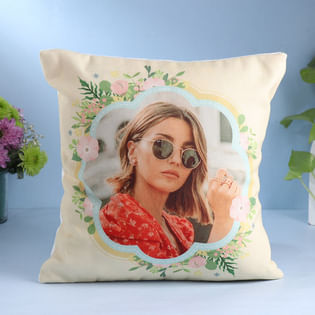 Enchanting Personalised Floral Cushion