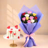 Enchanting Red Velvet Cake N Mixed Roses Combo