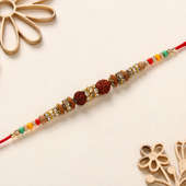 Stone Studded Rudraksh Rakhi