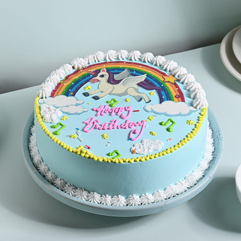 Enchanting Unicorn Theme Cake - Best for Birthday