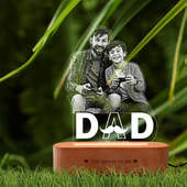 Engraved Acrylic Photo Lamp For Dad