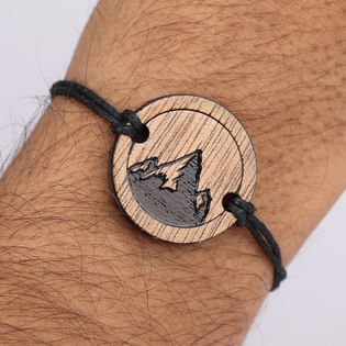 Engraved Mountain Bracelet Rakhi