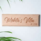 Engraved Wooden Family Name Plate