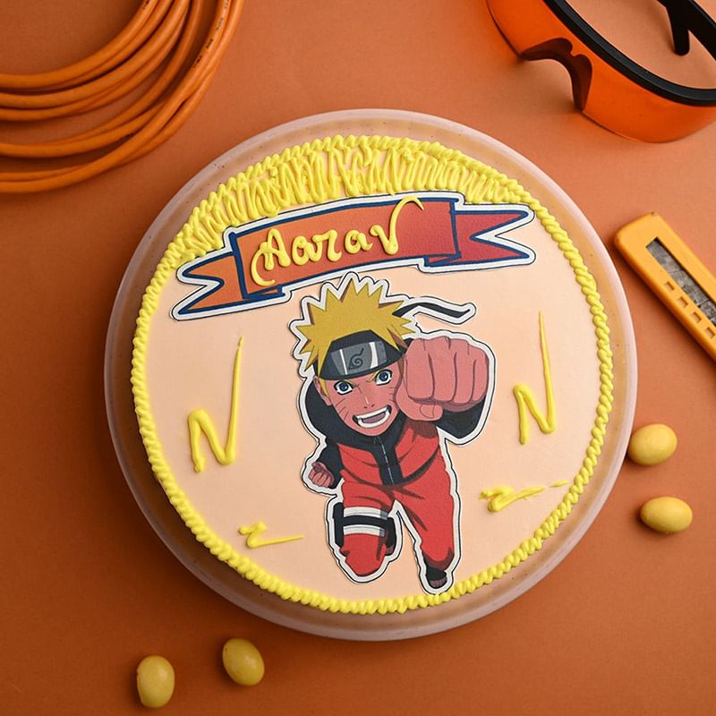 Top View of Naruto Anime Cake