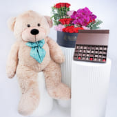 Eternal Love Blooms With Teddy N Chocolate Box