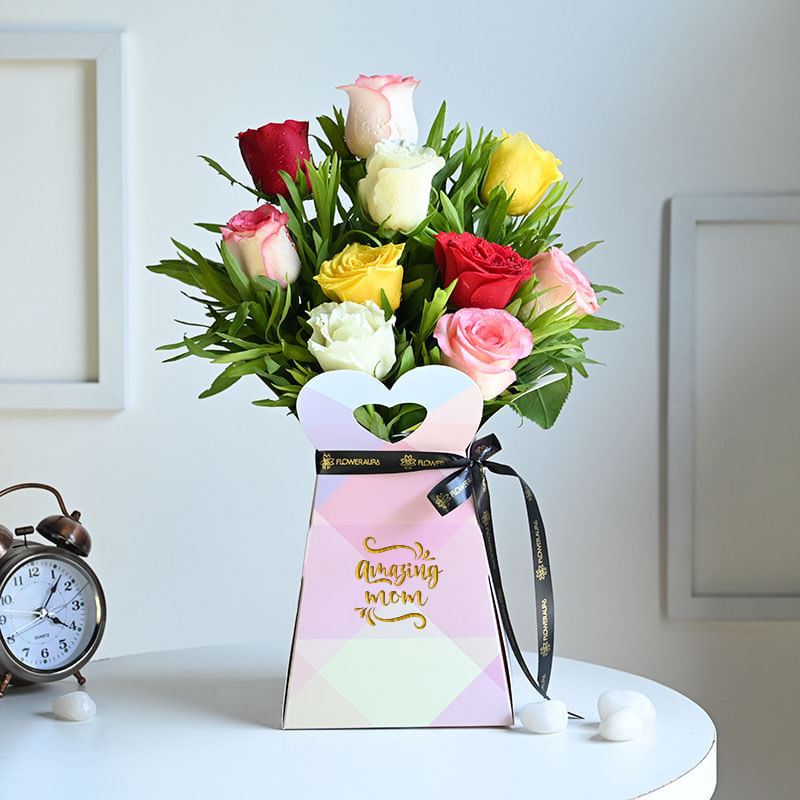 Amazing Mom Rose Box for Mother's Day