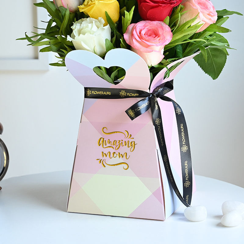 Amazing Mom Rose Box for Mother's Day