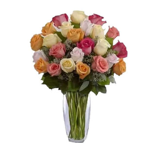 Eternal Rainbow Rose Arrangement