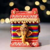 Ethnic Candle Holder - ganpati gift 