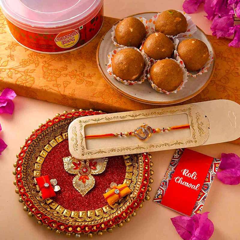 Ethnic Rakhi Thali N Ladoo