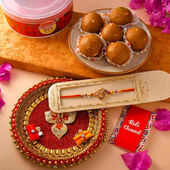 Ethnic Rakhi Thali N Ladoo