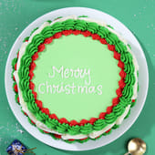 Evergreen Winter Christmas Cake