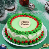 Evergreen Winter Christmas Cake