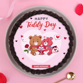 Happy Teddy Day Chocolate Cake