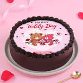 Happy Teddy Day Chocolate Cake