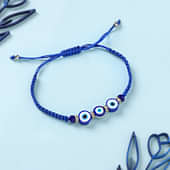 Evil Eye Bead Bracelet Rakhi