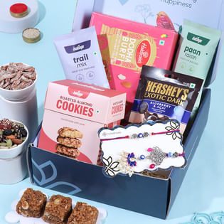 Evil Eye Bhai Bhabhi Rakhis N Gourmet Treats Hamper