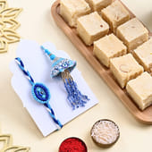 Evil Eye Bhai Bhabhi Rakhis With Soan Papdi