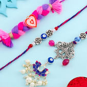Evil Eye Bhaiya Bhabhi Rakhi N Braided Rakhi Combo