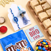 Bhai Bhabhi Evil Eye Rakhi N Sweet Bites Hamper