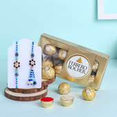 Evil Eye Bhaiya Bhabhi Rakhi Set With Ferrero Rocher