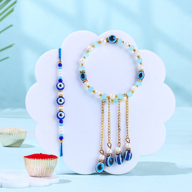 Evil Eye Bhaiya Bhabhi Rakhis With Baklava