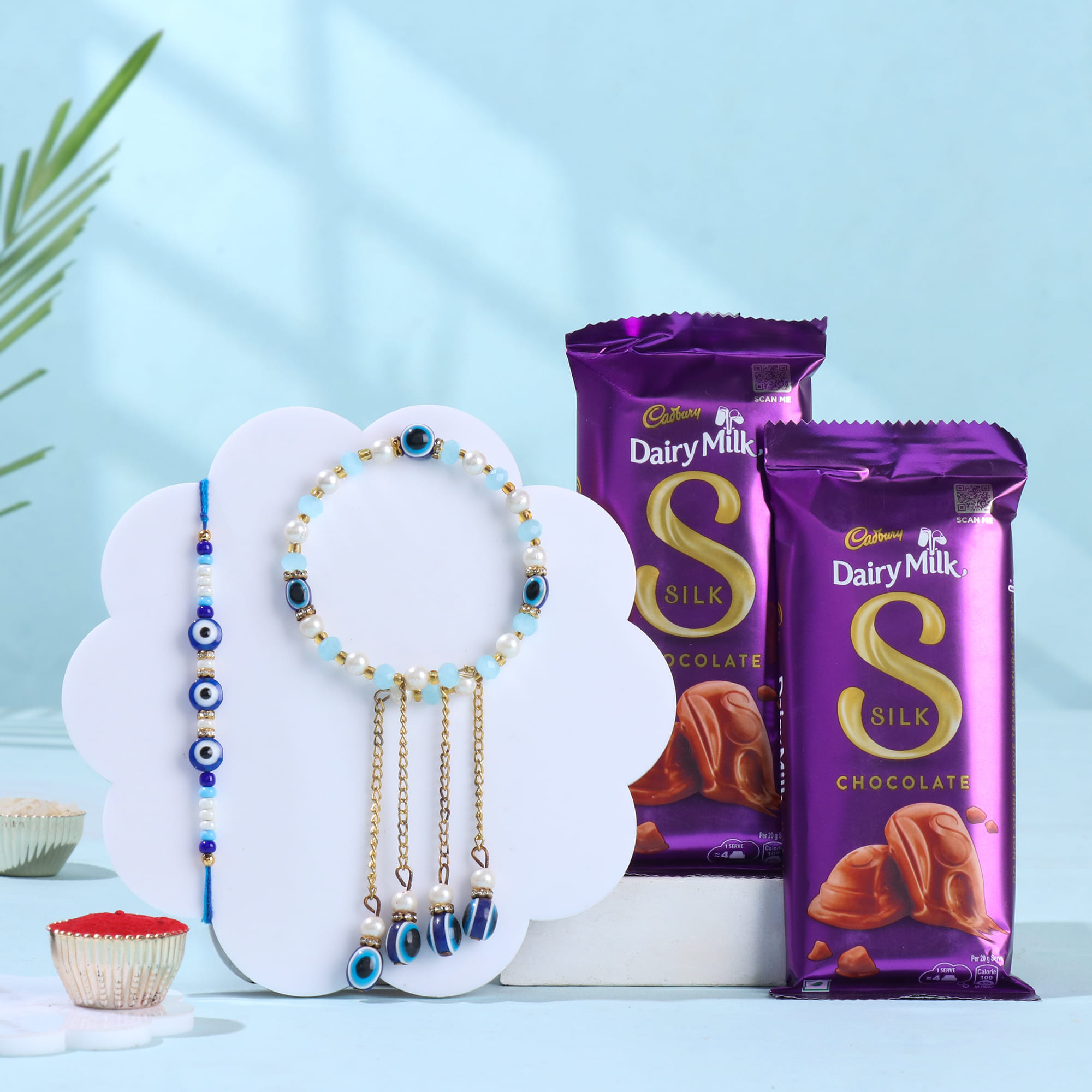 Evil Eye Bhaiya Bhabhi Rakhis With Chocolates
