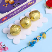 Evil Eye Braided Kids Rakhi With Chana Ladoos
