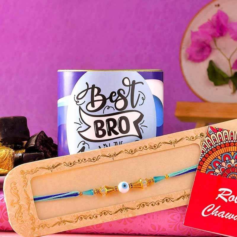 Evil Eye Brownie Rakhi Combo