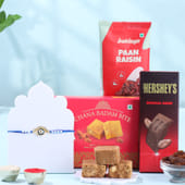 Evil Eye Designer Rakhi With Sweet Munchies
