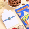 Evil Eye Enamel Rakhi With Almonds N Popcorns