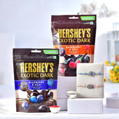 Evil Eye N Elephant Rakhis With Berry Chocolates