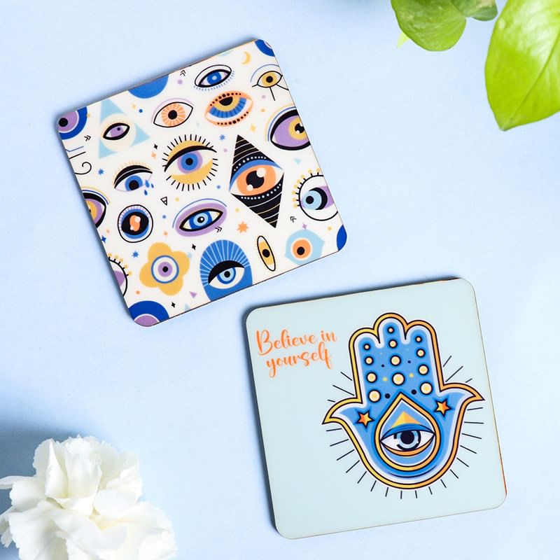 Evil Eye n Hamsa Fridge Magnets Set Of Two