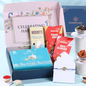 Evil Eye Pearl Rakhi N Festive Treats Hamper