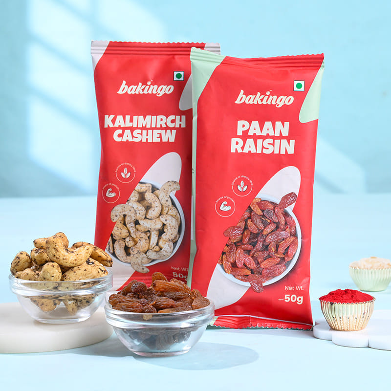 Evil Eye Pearl Rakhi With Gourmet Snacks
