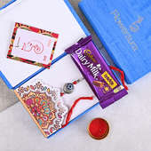 Designer Rakhi With Floweraura Box - Evil Eye Rakhi Box
