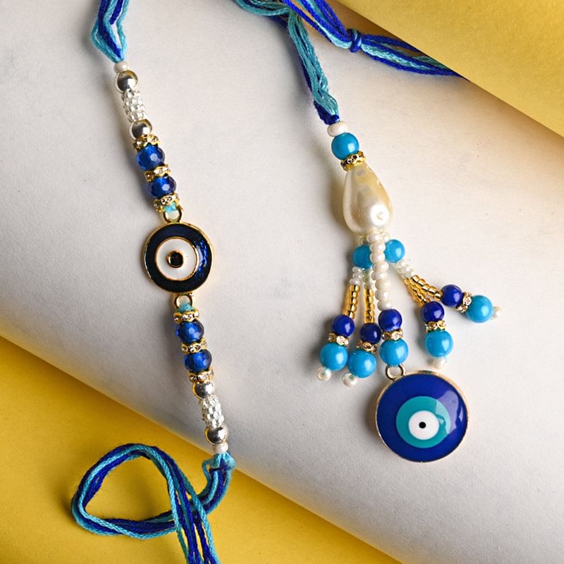 Good Luck Rakhis for Bhaiya bhabhi online - side view