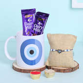 Evil Eye Rakhi N Mug Combo