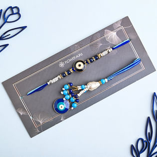 Evil Eye Rakhi Set For Bhaiya Bhabhi