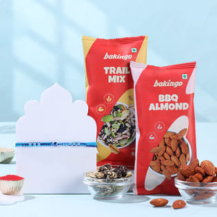 Evil Eye Rakhi With Almonds N Trail Mix