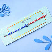 Blue & Red Evil Eye Rakhi 