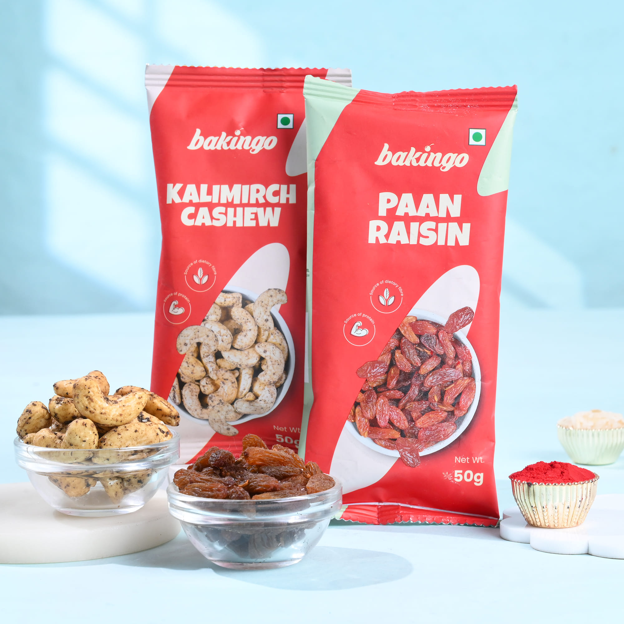 Evil Eye Rakhi With Cashews N Raisins