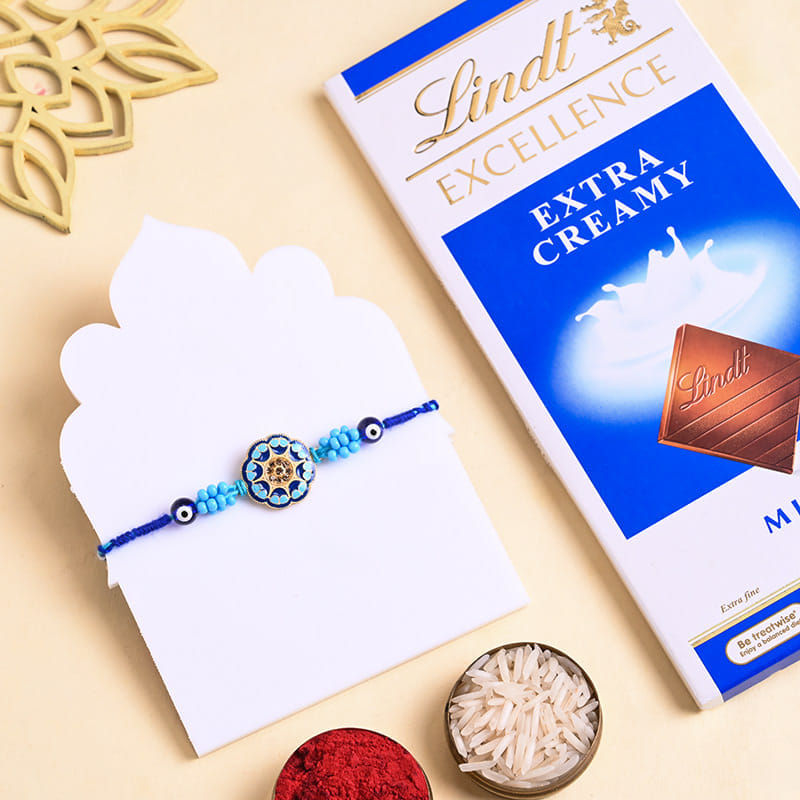 Evil Eye Rakhi With Chocolate