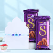 Evil Eye Rakhi With Chocolates