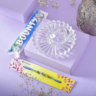 Evil Eye Rakhi with Crystal Tortoise n Bounty